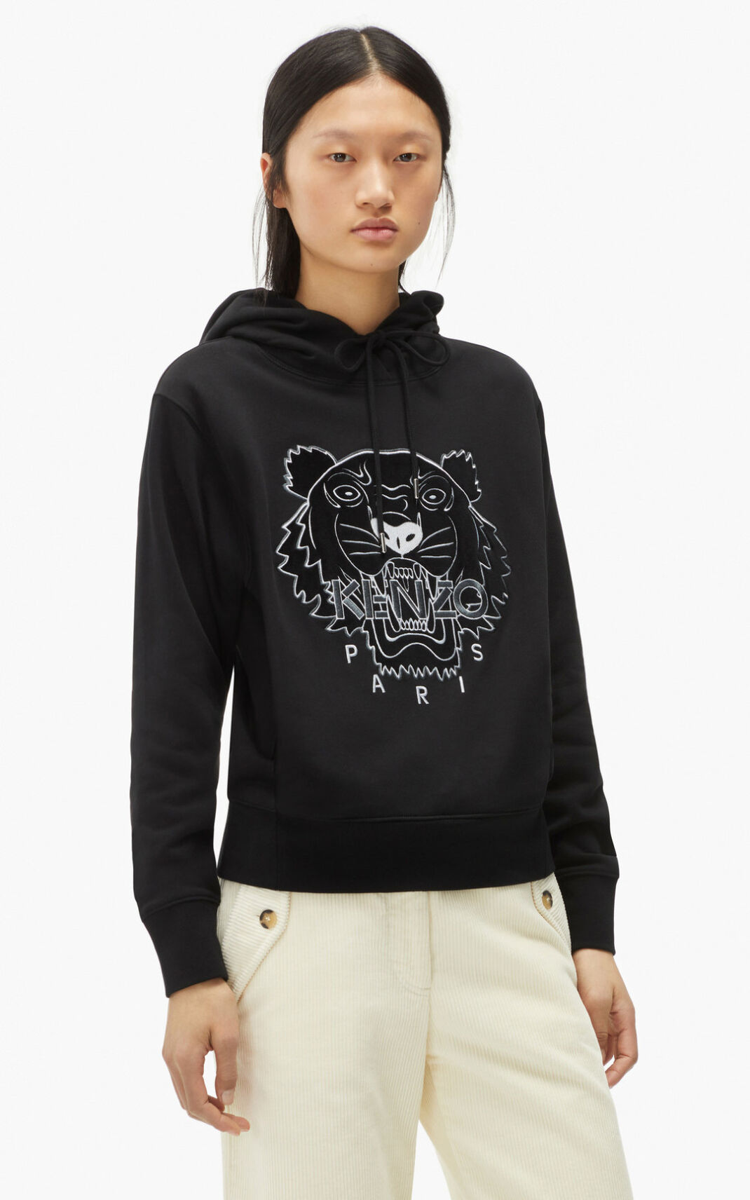 Sweat A Capuche Kenzo The Hiver Capsule Tiger Femme Noir | SFQG-47210